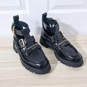 Alexander Wang Carter Box Ankle Strap Boots Size 38